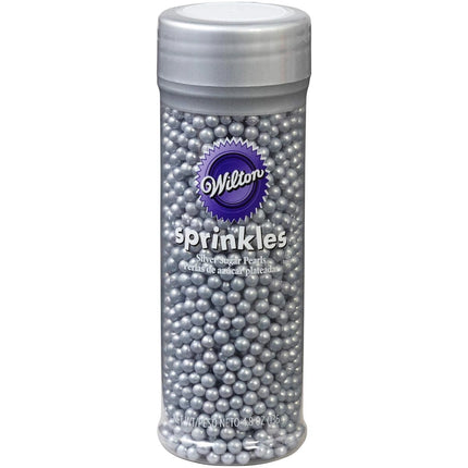 Silver Sprinkles Sugar Pearls - 4.8 oz.