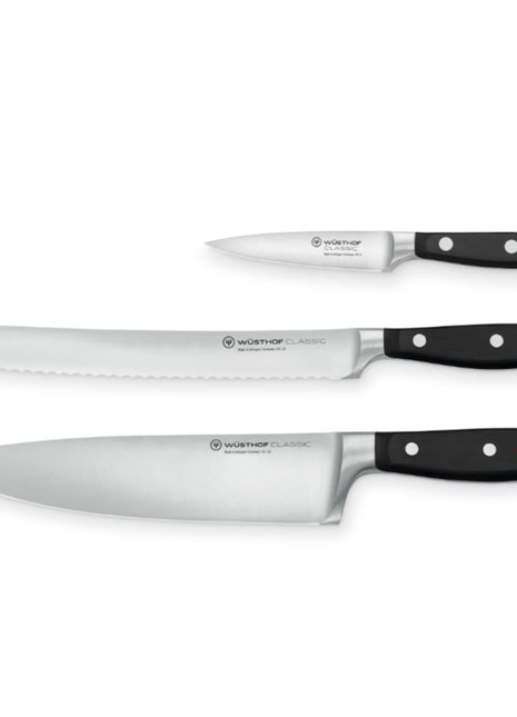 Wusthof Classic Chef's 3 Pc Starter Set