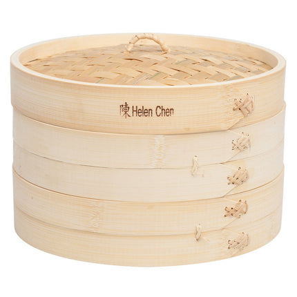 10in Bamboo Steamer 3 Pc Set