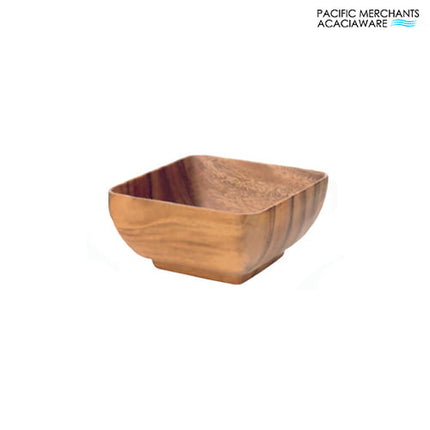 Acaciaware Square Bowl w/ Pedestal Base
