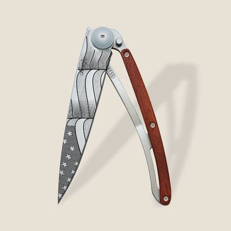 37g, Knife Stars and Stripes Coral Wood, Grey
