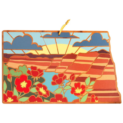 Summer Stokes North Dakota Artwork Cutting Board