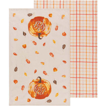 Now Designs Printed Dishtowels Set/2 Hello Fall DC