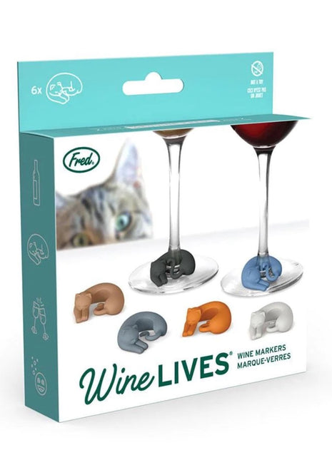 Wine Lives Kitty Wine Markers