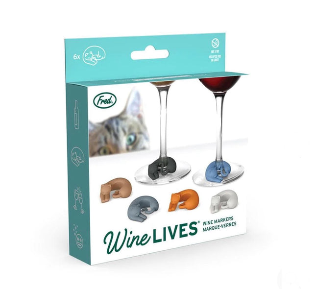 Wine Lives Kitty Wine Markers