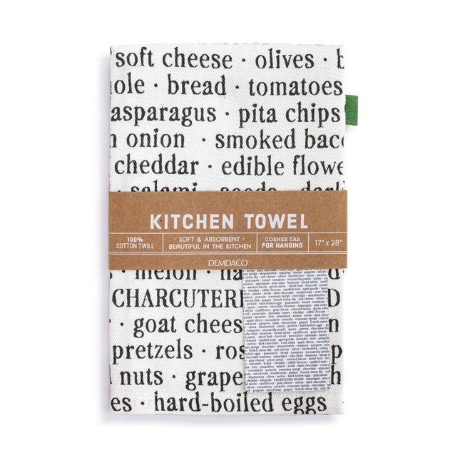 Charcuterie Ingredients Kitchen Towel