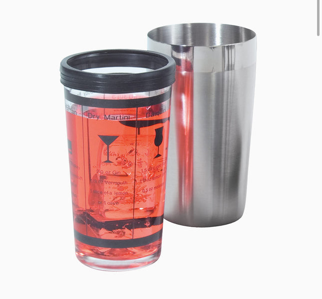 ProfeSSional Glass and SS Boston Cocktail Shaker DC