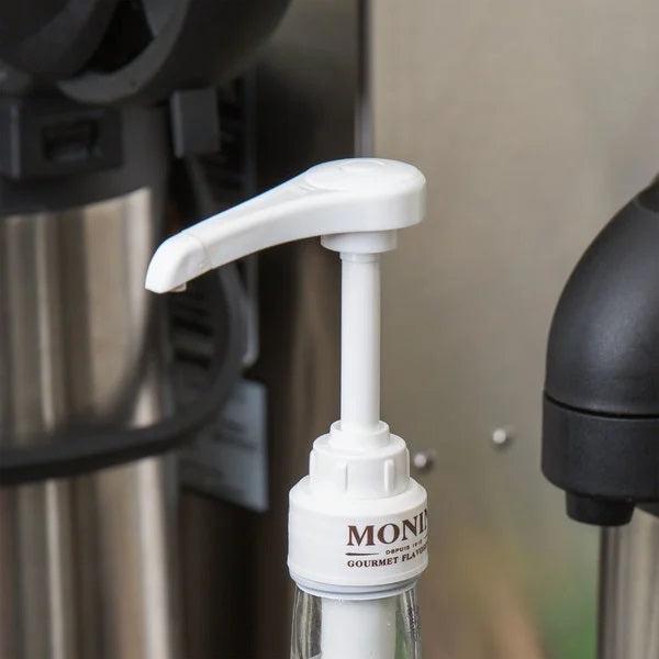 750 Ml Syrup Pump Monin White