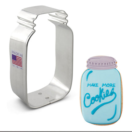 Carded Novelty Shape Cookie Cutter Mason Jar IA