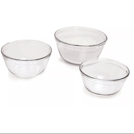 Glass Mixing Bowl Set 3 Pc