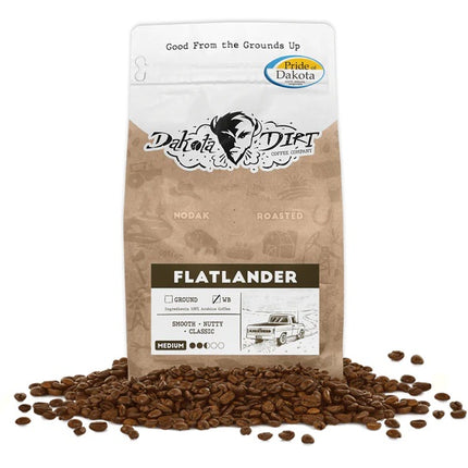 Flatlander Medium Roast Whole Coffee Beans 12oz.