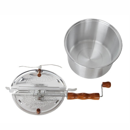 Whirley-Pop Popcorn Maker Silver Aluminum Metal Gear