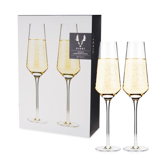 Angled Champagne Flutes Set Of 2