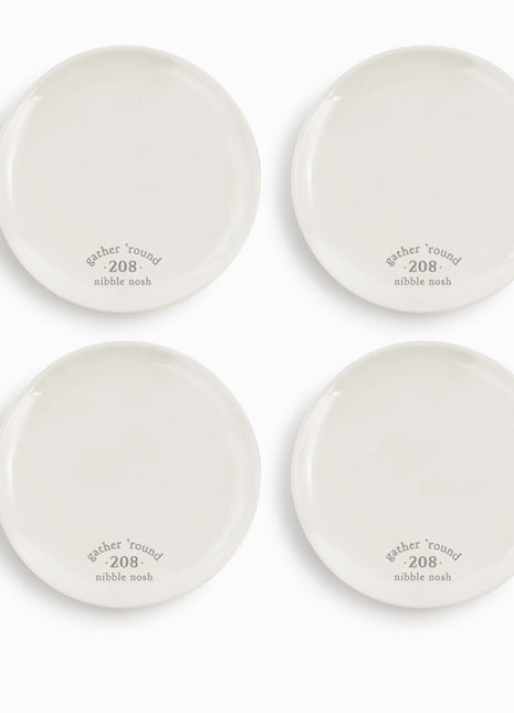Gather 'round Appetizer Plates Set Of 4