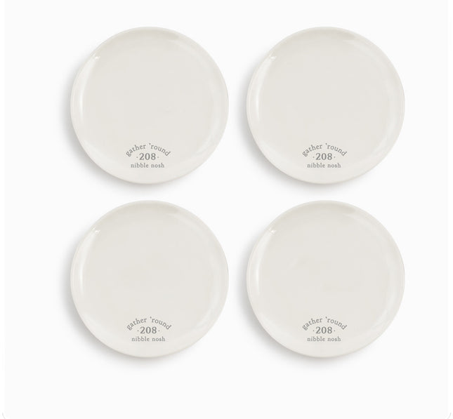 Gather 'round Appetizer Plates Set Of 4
