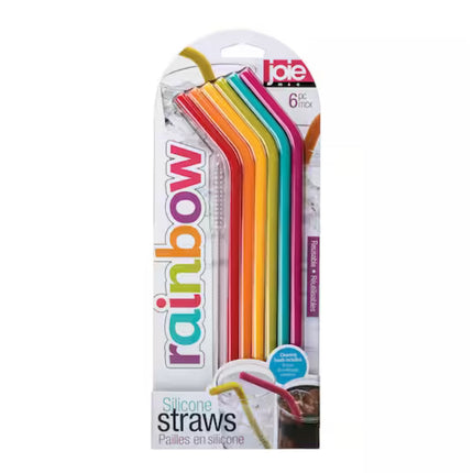 Silicone Straws Set Of 6