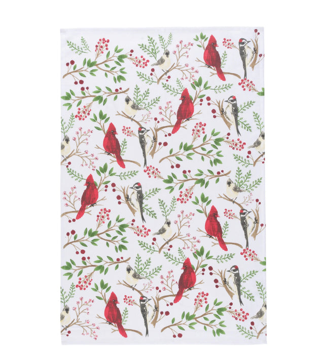 Now Designs Holiday Dishtowel Forest Birds