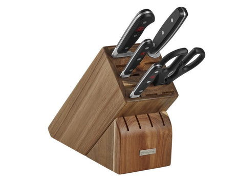 Wusthof Knife Block 6 Pc Starter Block Set Acacia