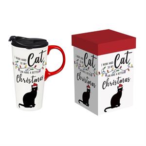 Ceramic Travel Cup Cat