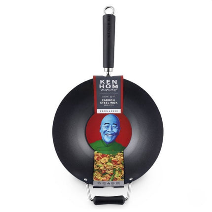 Ken Hom 12.20 in Nonstick Carbon Steel Excel Wok Broken Handle DC