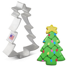 LOOSE Winter Holiday Cookie Cutter - Tree w/ Star 4.5"