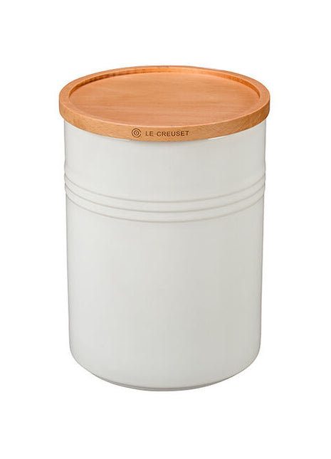 Canister w/ Wood Lid 2.5 Qt