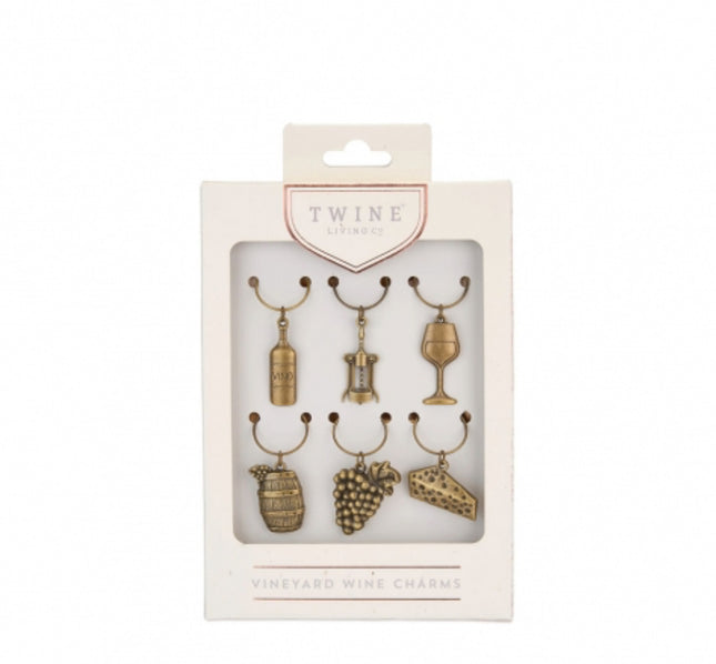 Vineyard Wine Charm Set Of 6