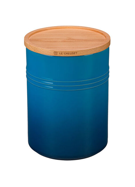 Canister w/ Wood Lid 2.5 Qt